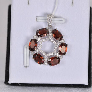 NEW 925 STERLING REAL NATURAL GARNET PENDANT